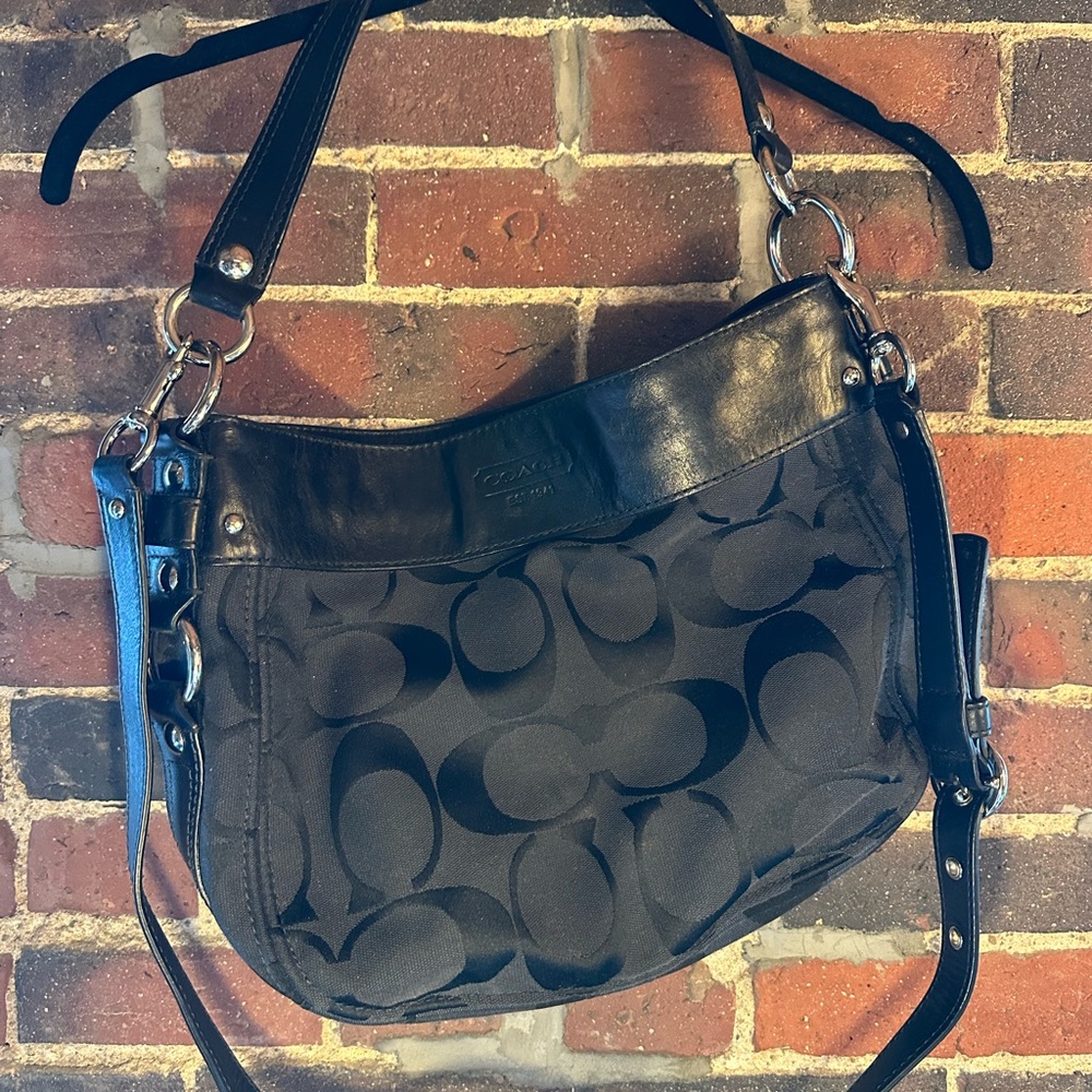 Coach Black Signature Shoulder Bag